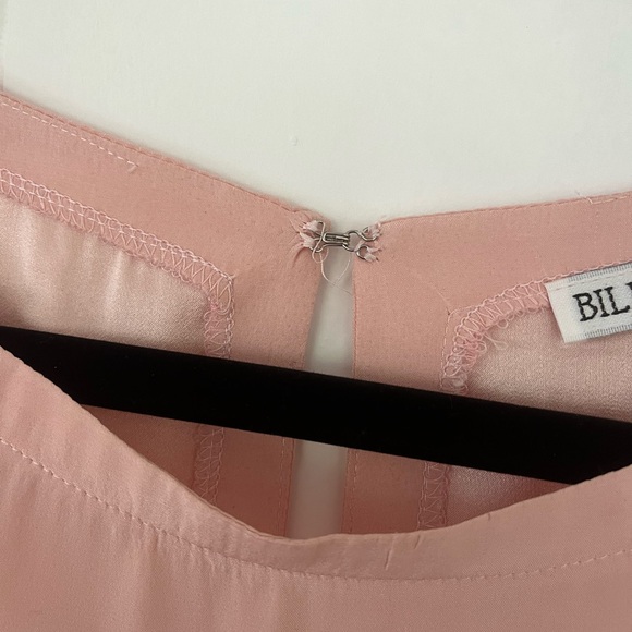 100% Silk Blouse Top Shirt Bill Hallman size Small Pink Peach Silk - Picture 7 of 14